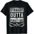 thumbnail image 1 of Ice Hockey Straight Outta Penalty Box Funny Men Boys T-Shirt, 1 of 4