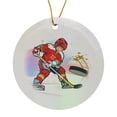 thumbnail image 1 of 3drose, Ice Hockey Superpower Goalie, Circle Porcelain Ornament, 1 of 7