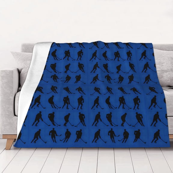 Ice Hockey Throw Blanket Warm Camping Outdoor Light Weight Cozy Blanket for Couch Sofa Bed 40"x30"