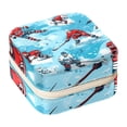 thumbnail image 1 of Ice Hockey Travel Portable Square Jewelry Box Organizer for Rings, Earrings, Necklaces, Bracelets, etc. for Girls and Women, 1 of 6