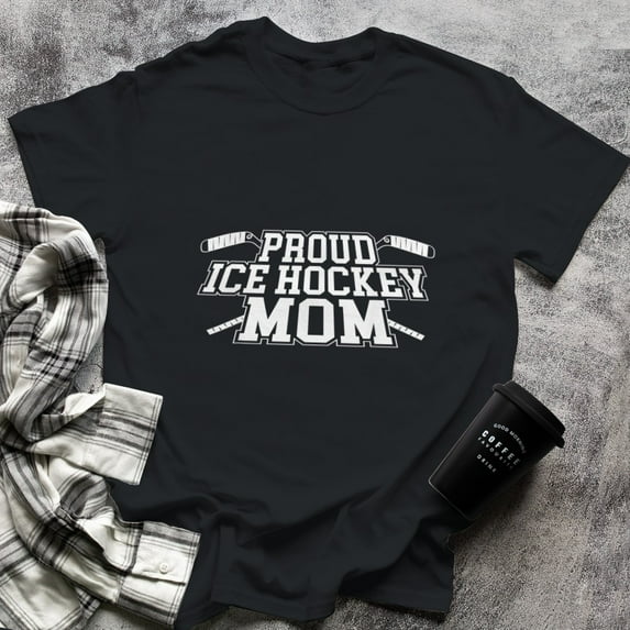 Ice Hockey Vintage Mom Mother Proud Ice Hockey Mom, Small, Black
