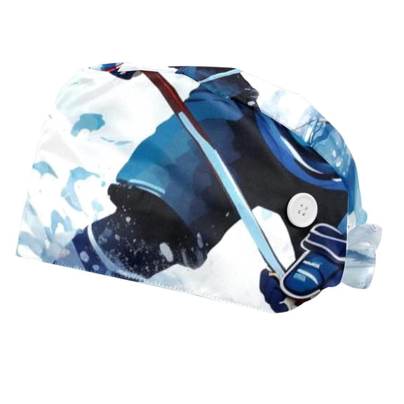 Ice Hockey Working Caps with Buttons,One Size,2 Packs