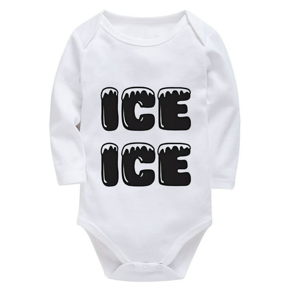 Ice Ice Baby Parody Baby Coming Home Outfit Boy Long Sleeve Baby Girl Jumper Outfit White Baby Bodysuits 0-3 Months