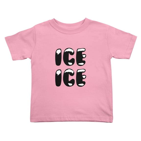 Ice Ice Cute Toddler T-Shirts for Boys Girls (Pink, Youth L)