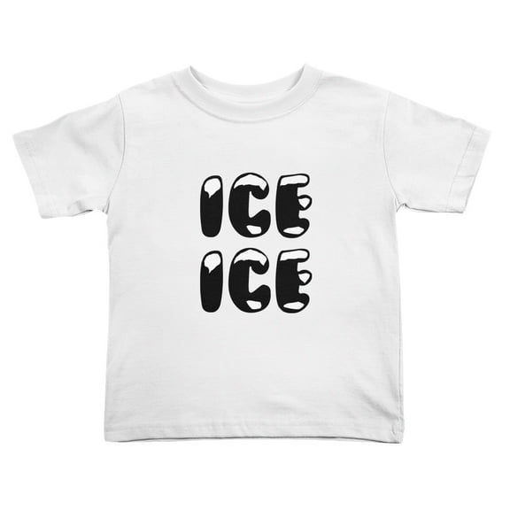 Ice Ice Cute Toddler T-Shirts for Boys Girls (White, Youth L)