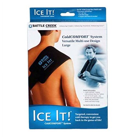 Ice It! Deluxe Wrap System With Cover And Strap By Battle Creek Equipment Cold Pack - 6 Inchesx18 Inches Size, 3 Pack