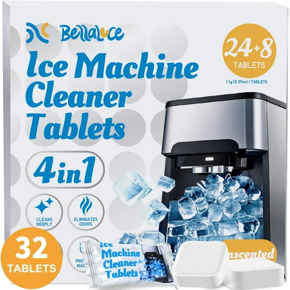 BellaLuce Ice Machine Cleaner 32 Clean Tablets, 32 Count