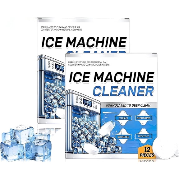 Ice Machine Cleaner and Descaler Tablets, 24/36 Clean Tablets Compatible with , Opal, Profile, , Nickel Safe Scale Remover for Countertop/Ice Makers, Descaler & Odor