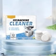 thumbnail image 1 of Ice Machine Cleaner Maker and Descaler - 12 Ice Maker Cleaner Tablets Compatible with All Major Brands, Nickel Safe Descaler Countertop Portable Commercial Icemaker Cleaning Solution, 1 of 9
