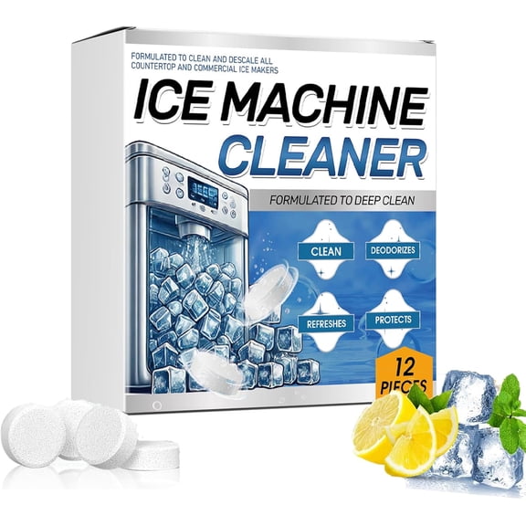 Ice Machine Cleaner Maker Descaler - Compatible with Opal, rigidaire,  Proile, , Nickel Sae Scale Remover or Countertop Nugget Ice Makers - 12 Tablets