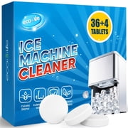 Ice Machine Cleaner Tablets - 40 Pack Nickel-Safe Descaler for Countertop & Portable Ice Makers, Helps Remove Hard Water Buildup, Odor-Free, for Clear Ice, Compatible with Most Brands
