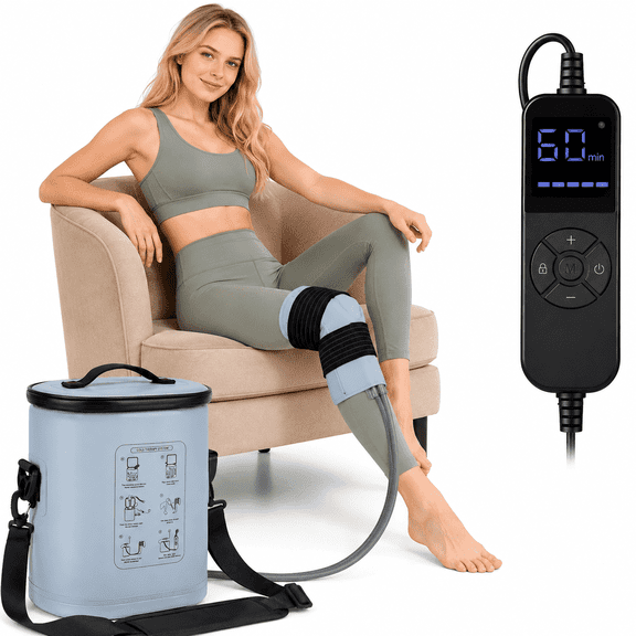 Cold Therapy Machine with Programmable Timer, Ice Machine for Knee Shoulder Ankle, 12-Hour Ice Retention with 15QT Fridge-Grade Cooler for Compression Pad for Hip,Ankle,Sports