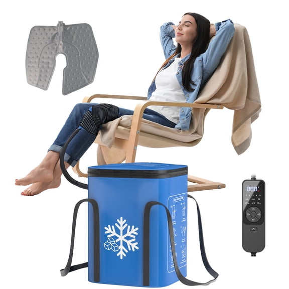 Ice Machine for Knee After Surgery, 19QT Quiet Cold Therapy Machine with Auto Timer, Adjustable Flow Control, Leak-Proof Cooler, Multi-Joint Ice Pads for Post-Op Recovery