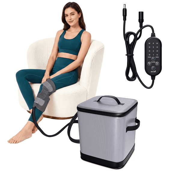 Ice Machine for Knee After Surgery, Cold Therapy Machine for Knee Replacement, Cold Therapy Machine with Programmable Timer Quiet Pump Compression Pad Apply to Arm, Ankle, Thigh