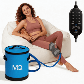 MQ Cold Therapy Machine for Knee, Post-Surgery & Sports Recovery, Digital Timer Quiet Pump, Multi-Use Pad for Knee, Shoulder, Ankle, Thigh