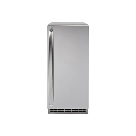 GE - 15" 26-Lb. Freestanding Ice maker with Gourmet Clear Ice - Custom Panel Ready