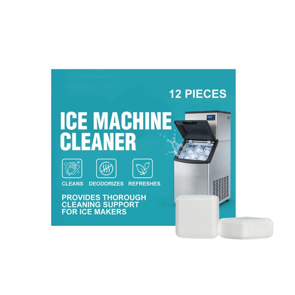 Ice Maker Cleaner Cleaning Tablets for Refrigerator and Portable Ice Machine, Effortless Cleaning Sheets to Remove Lime Scale Mold and Odor, Appliance Cleaner for Ice Cube Maker Maintenance