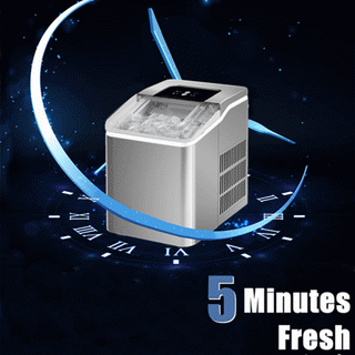 Freezimer Countertop Bullet Ice Maker, Portable Ice Maker Machine  Countertop Self-Cleaning, 33Lbs in 24H, 2 Size Ice Cubes, 9 Cubes in 7-10  Mins, Black 