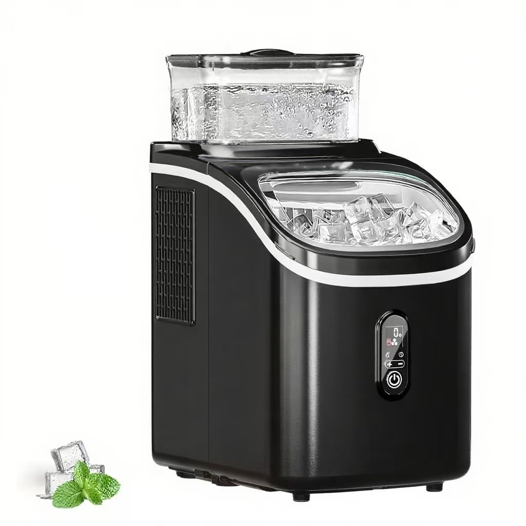 Ice Maker Countertop, 33Lbs/Day Portable Ice Machine with 1.5L ...