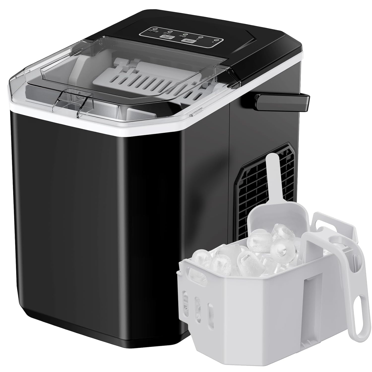 Simzlife Portable Countertop Ice Maker – Fast 26 lbs Daily Output