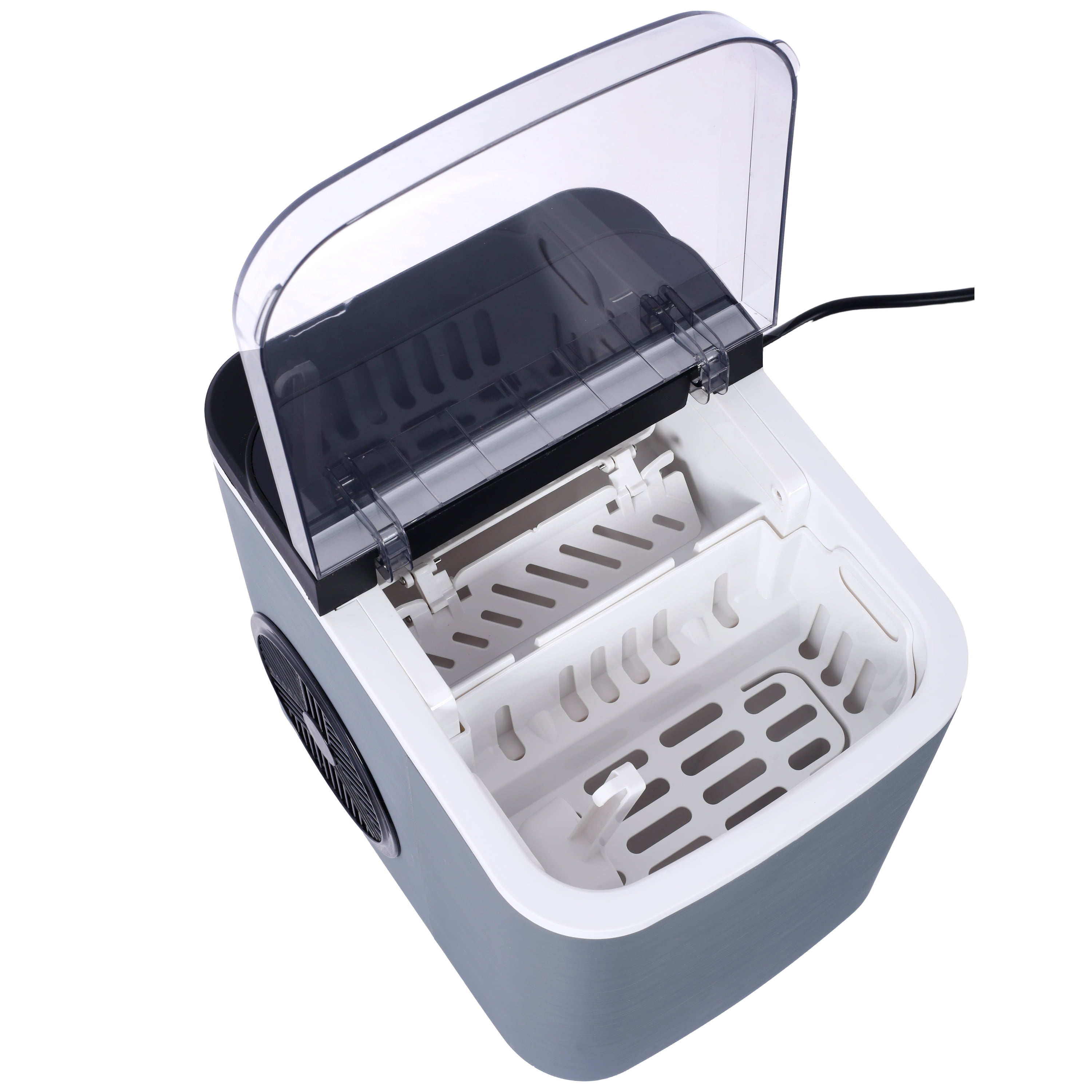 Ice Maker Countertop, Portable Ice Machine, Self-Cleaning Ice Makers with Basket and Scoop, 9 Cubes in 6 Mins, 26 lbs per Day, Ideal for Home, Kitchen,
