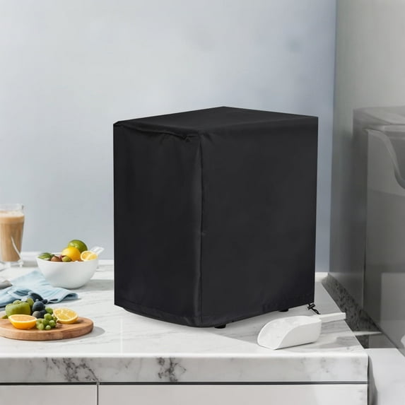 Ice Maker Cover, 18''W x 14''D x 16''H, Heavy-Duty Waterproof & Dustproof Cover for Portable Ice Maker Countertop Ice Maker Machine, Black