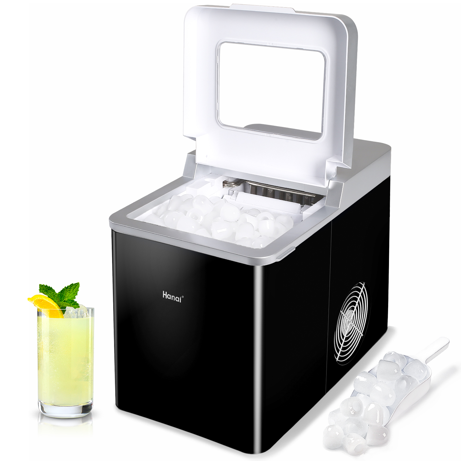 Ice Maker Machine Countertop 2 Ice Sizes,33lbs in 24 Hrs,Selfclean