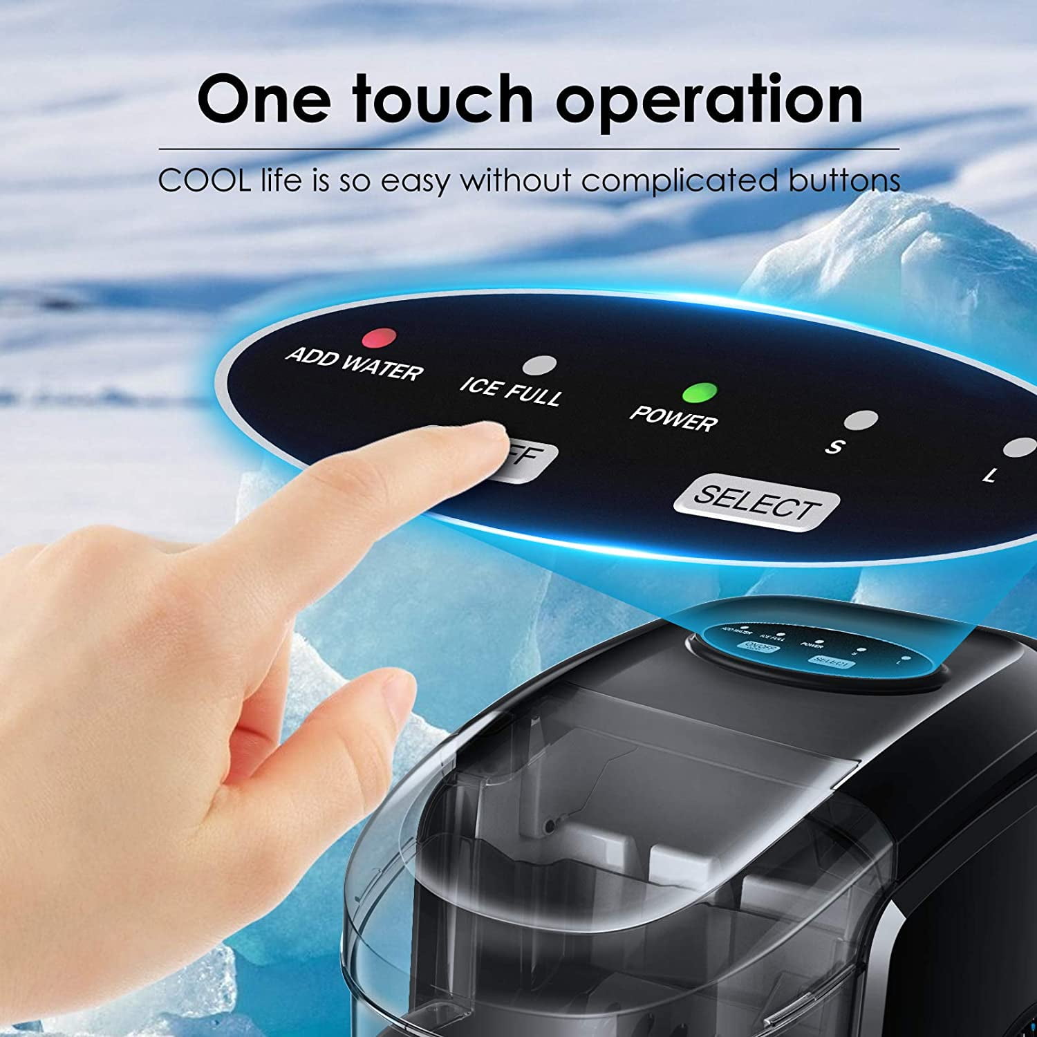 Countertop Ice Maker, Ice Maker Machine Portable ice Maker 6 Mins 9 Bullet  Ice, 26bs/24Hrs, Portable Ice Maker Machine with Self-Cleaning,Ice Maker  for Home/Kitchen/Office - Yahoo Shopping