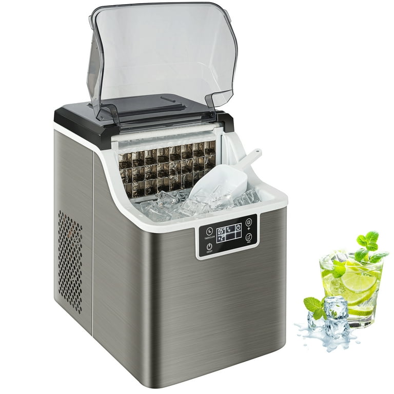 KOTEK Ice Maker Machine Countertop, 40lbs/24H Portable Ice Maker with Auto  Self-Cleaning, 2 Ways to Add Water, 24 Ice Cubes in 13 Min, with Ice Scoop