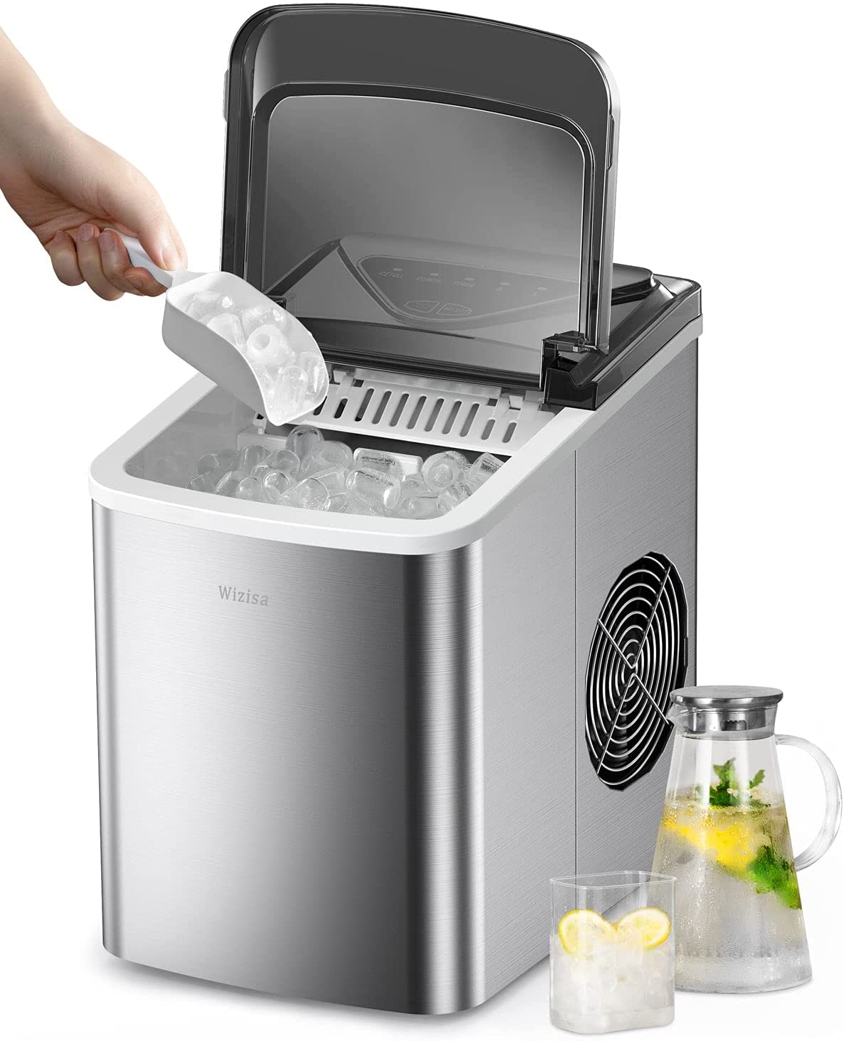 Frigidaire 26 lb. Countertop Ice Maker (EFIC102), Red