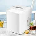 thumbnail image 1 of Ice Maker, Portable Countertop Icemaker Machine, Self Cleaning Quiet 2 Sizes Bullet Cubes Makers, 9 Cubes in 6 Mins, 26lbs/24Hrs with Ice Scoop, Basket for Home Kitchen Party,White, 1 of 8