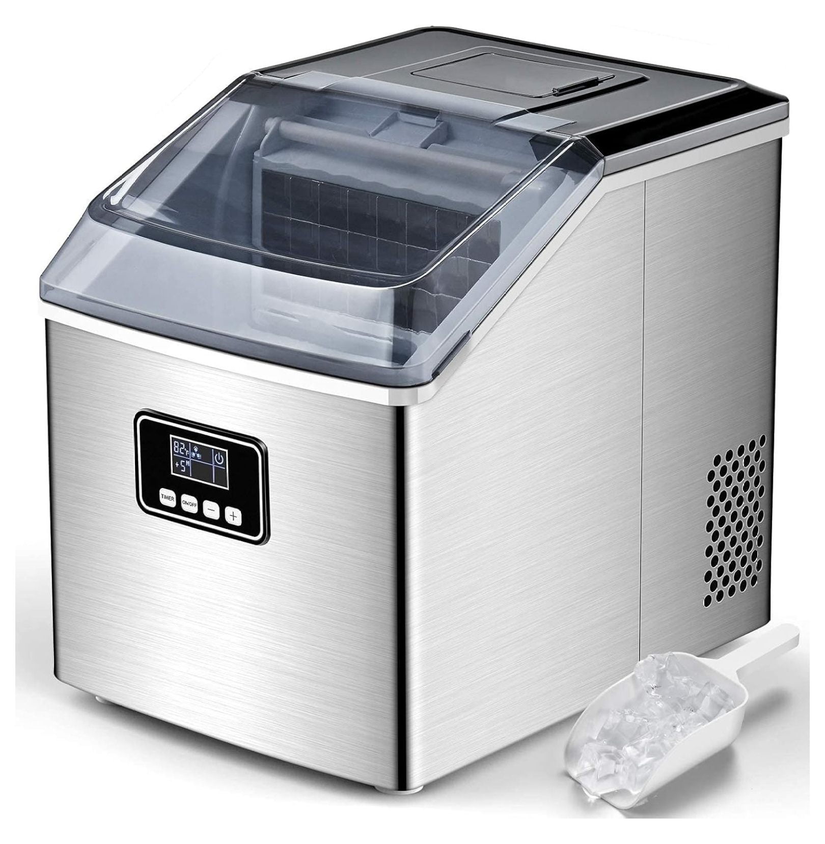 Ice Makers Countertop, 40Lbs/24H, 24pcs Ice Cubes Ready in 13 Mins ...