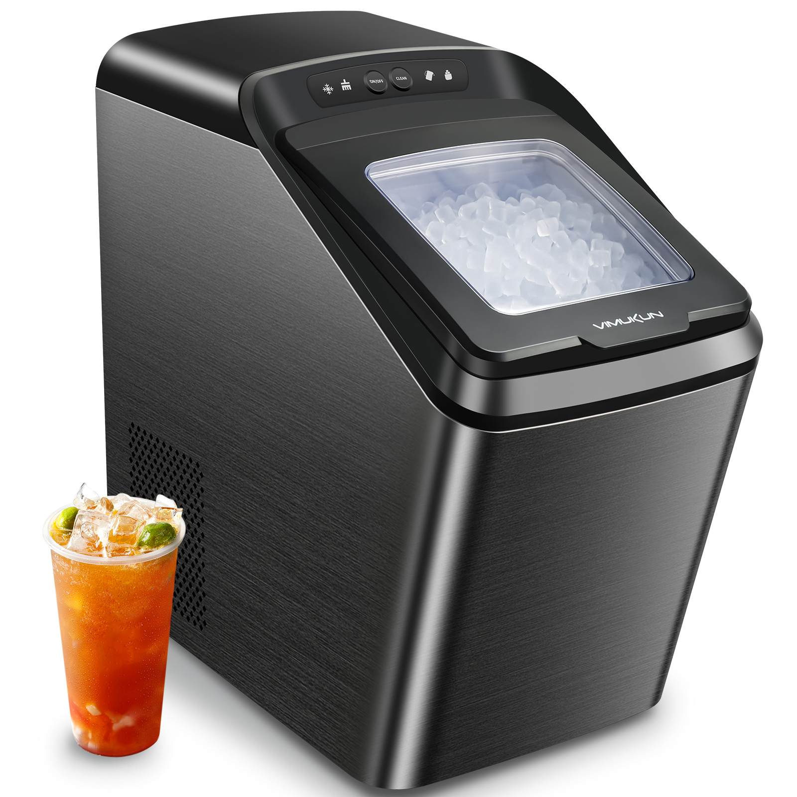 Ice Makers Countertop, Nugget Ice Maker Countertop, 30Lbs Per Day