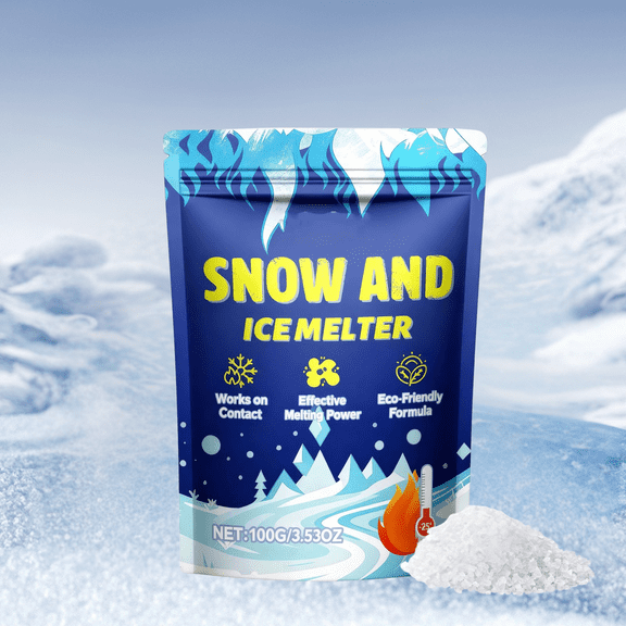 Ice Melt -25°F Effective, Pet Safe Eco-Friendly De-Icer, Fast-Acting Granules for Driveways, Walkways & Entryways, 1 Pack