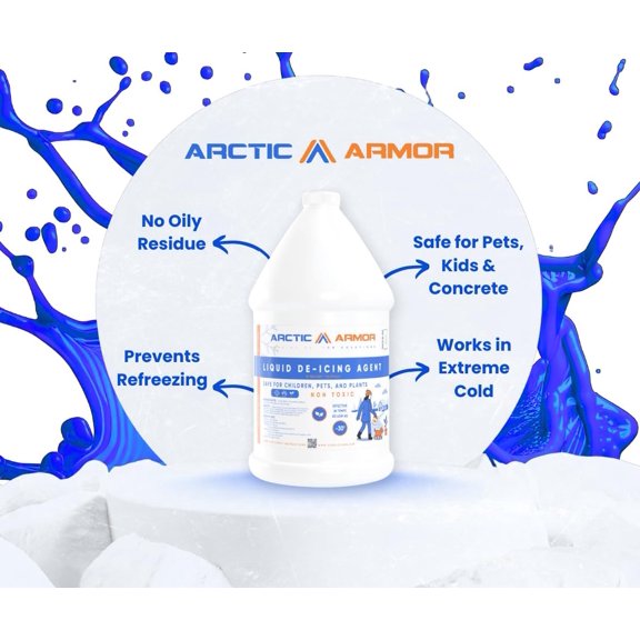 Ice Melt 5 -Gallon Liquid De-Icing Solution | Pet Safe Alternative Liquid Brine Deicer Spray | Pre-Treat & De-Ice$$Garden & Patio
