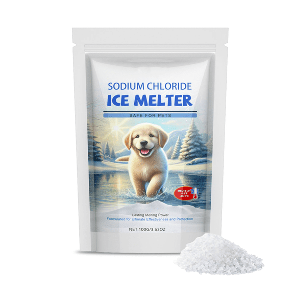 Ice Melt, Pet Safe Ice Melt 1 PCS Premium Snow Melter, Pure Magnesium Chloride, Safer for Pets, Concrete, Effective to -35 F