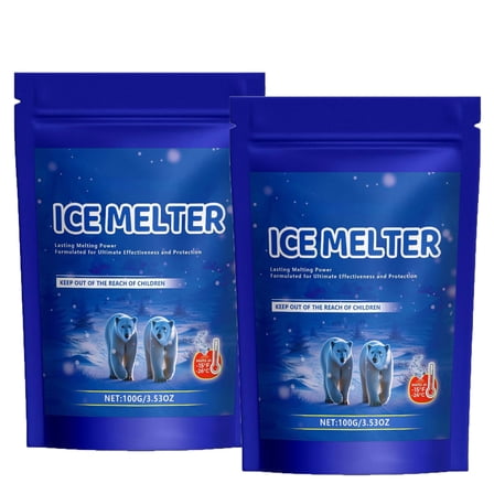 Ice Melt Safer for Concrete, 2025 New Snow Salt Ice Melt, Salt for Snow and Ice Removal, Sidewalk Salt, Driveway Salt, Snow Melt is Effective Up to 15(2PCS)
