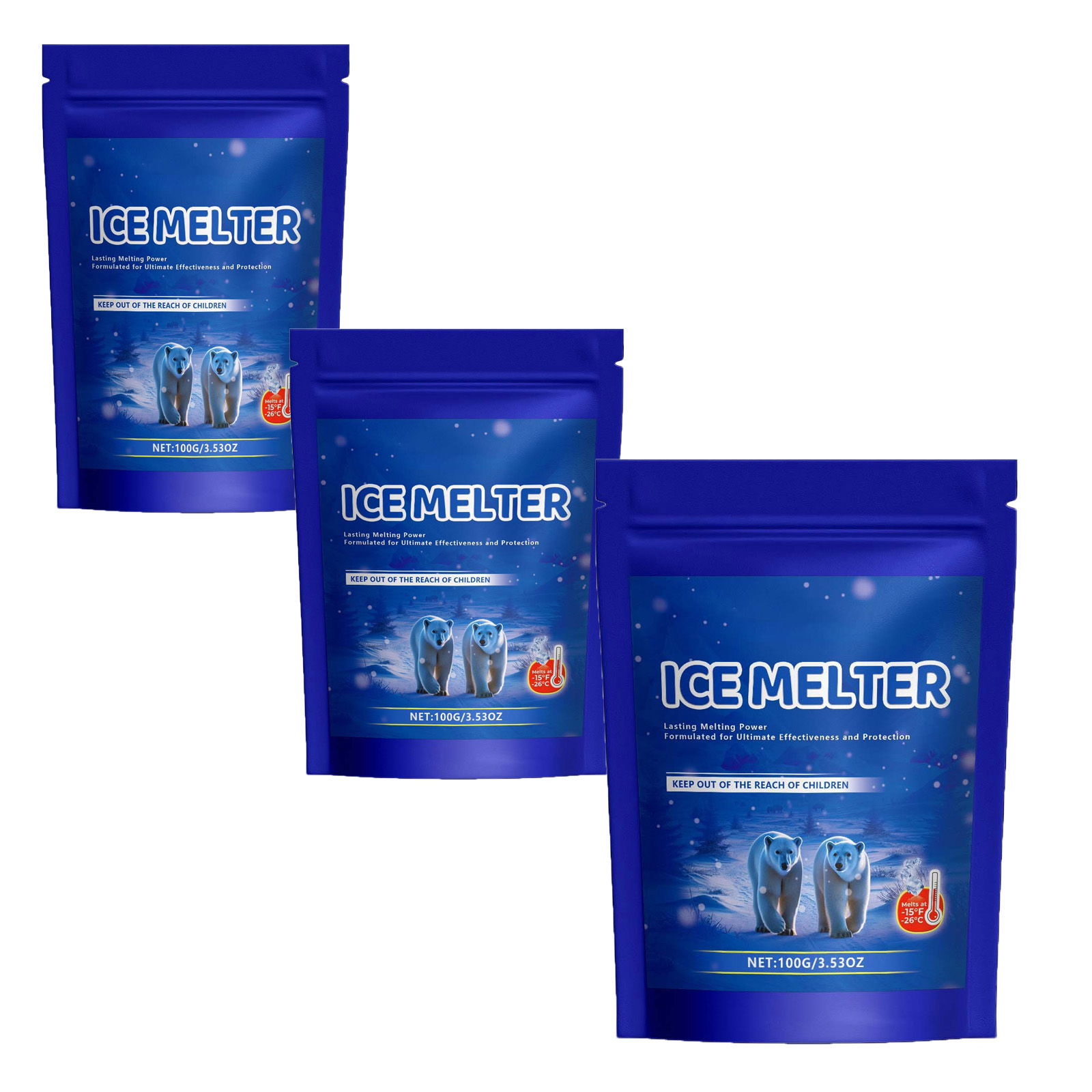 Ice Melt Safer For Concrete,Rock Salt For Snow,100g Bag,Snow Salt Ice ...