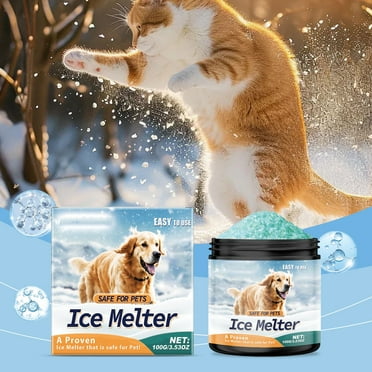 Ice Melt Safer for Concrete, Pet-Friendly Ice Melter, Pet-Safe, Snow Salt Ice Melt, Non-Corrosive, and Effective for Driveways, Sidewalks More