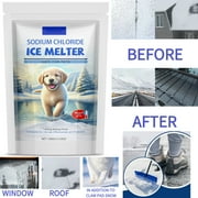 Ice Melt Salt – Pet-Safe & Concrete-Friendly Ice Melter, Quickly Dissolves Snow and Ice, Non-Toxic for Pets and Outdoor Surfaces 6PCS 21.18OZ