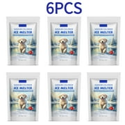 Ice Melt Salt – Pet-Safe & Concrete-Friendly Ice Melter, Quickly Dissolves Snow and Ice, Non-Toxic for Pets and Outdoor Surfaces 6PCS 21.18OZ