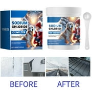 Ice Melt Salt – Pet-Safe & Concrete-Friendly Ice Melter, Quickly Dissolves Snow and Ice, Non-Toxic for Pets and Outdoor Surfaces 6PCS 21.18OZ