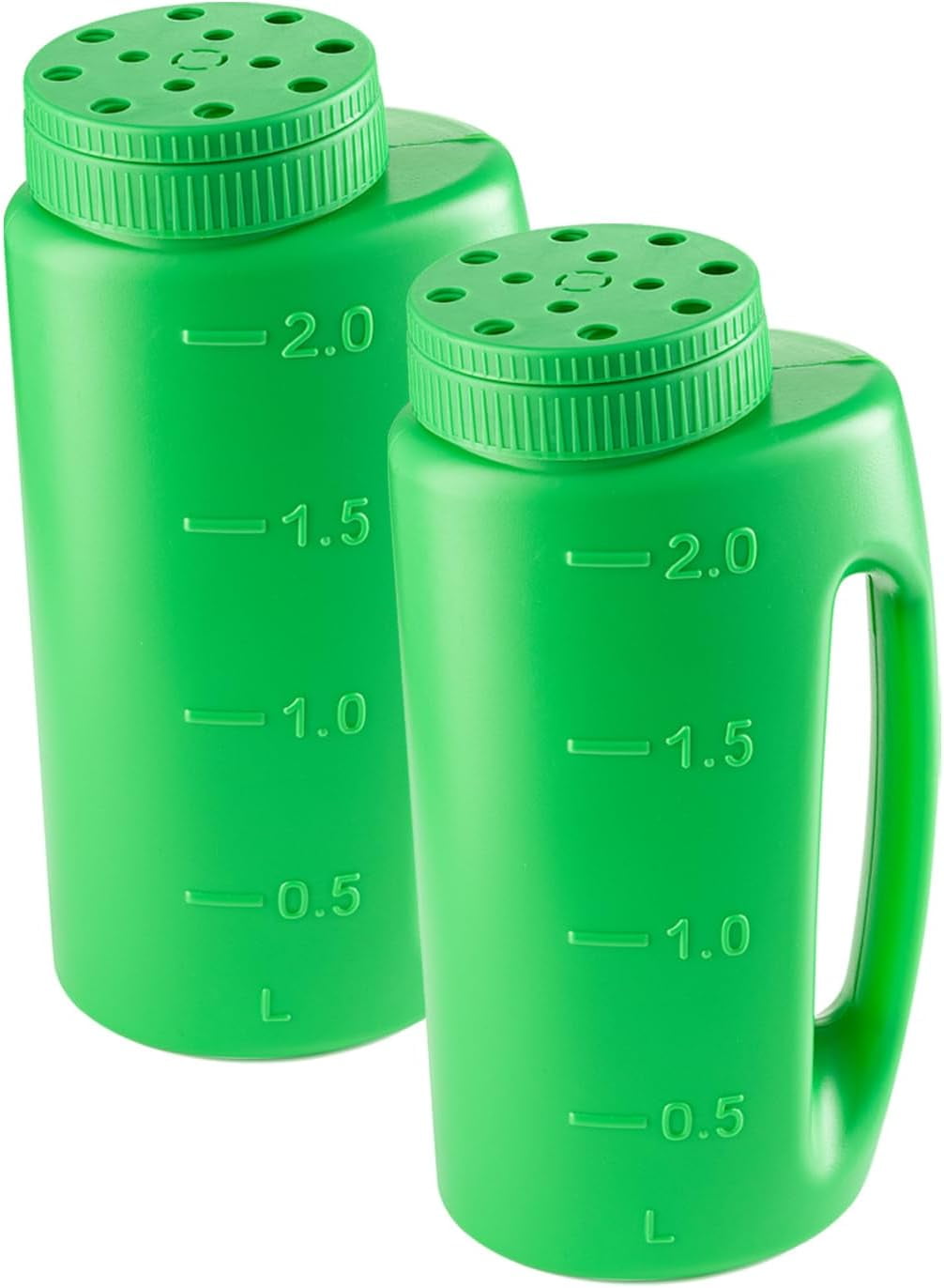 Blue 2-Liter Handheld Seed and Salt Spreader with Adjustable Cap