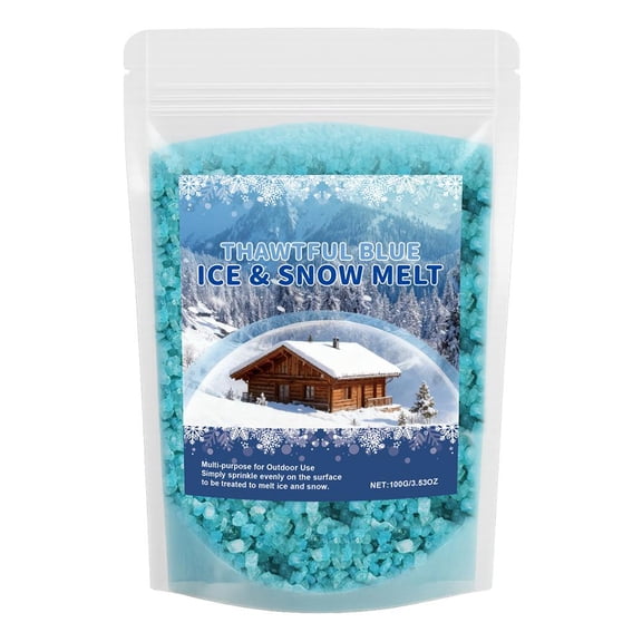 Ice & Snow Melt,Fast-Acting Blue Ice Melt Pellets for Driveways, Walkways, and Entryways,Effective Winter Deicer for Cold Temperatures,Safer for Pets & Surfaces