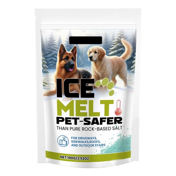 Ice Melter 100g Snow Melting Removal Patio Deicer Solution for Driveway Garage Sidewalk Concrete Road Garden Winter Roof Community Staircase,1PC-100g