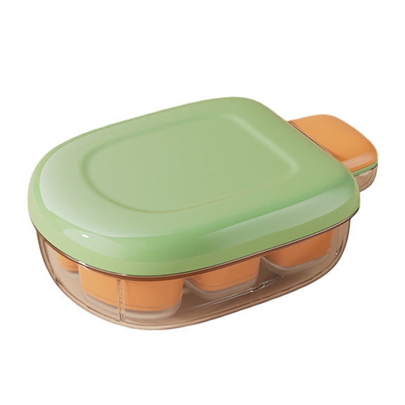 Ice Mold 6 Grid Block Tray with Lid Easy Release Cube Maker Large Square Mould for Durable Freezer Portable Drink Cooling Accessory for Coffee Beverages Kitchen Home Bar 1-4PC