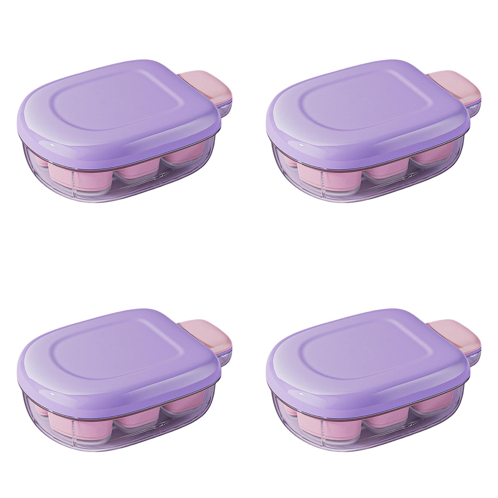 Ice Mold 6 Grid Block Tray with Lid Easy Release Cube Maker Large Square Mould for Durable Freezer Portable Drink Cooling Accessory for Coffee Beverages Kitchen Home Bar 1-4PC