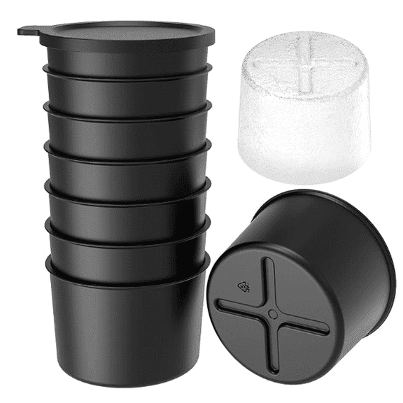 Ice Mold Accessory for KitchenAid Shave Ice Attachment, Reusable Plastic Ice Molds with Lids for Kitchenaid Ice Shaver Attachment - 8PCS