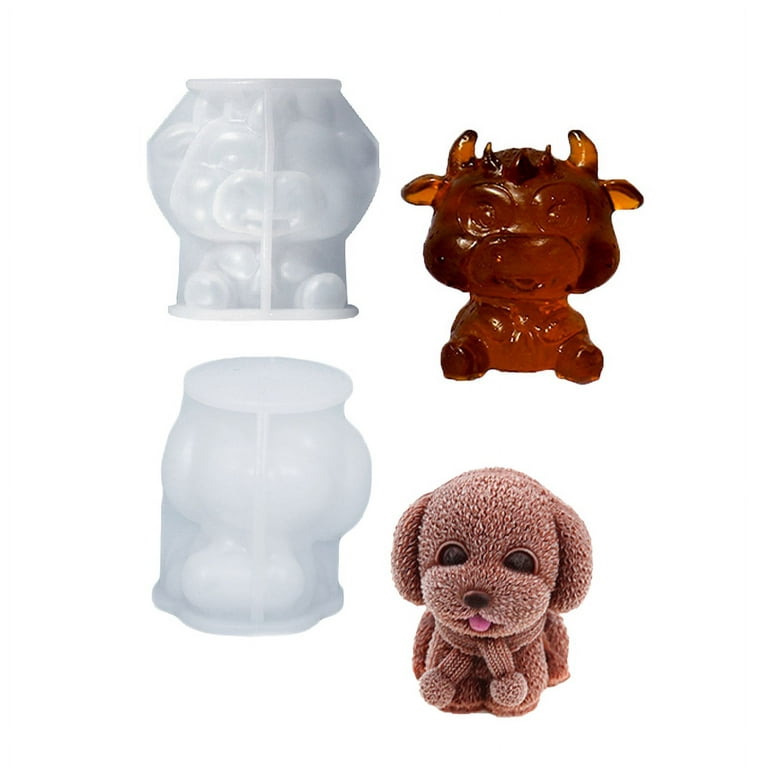 Yamteck Rabbit Ice Molds 2 Pack, Ice Cube Trays Mold to DIY Lovely 3D Drink Ice Coffee Juice Cocktail. Easter Bunny Silicone Candle Chocolate Mold