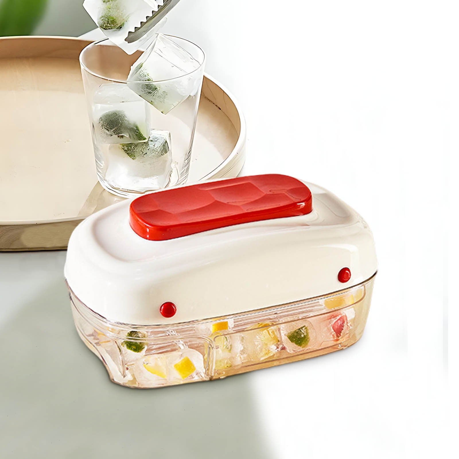 Ice Molds Silicone, Food Grade Flattened Ice Tray Household Ice Cubes ...